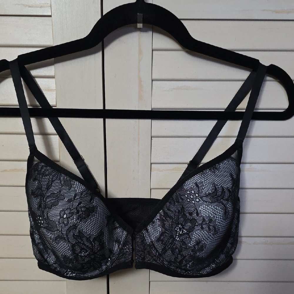 Natori Black Floral Lace Bra